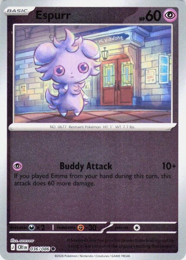 Espurr 036/086 reverse holo Chaos Rising