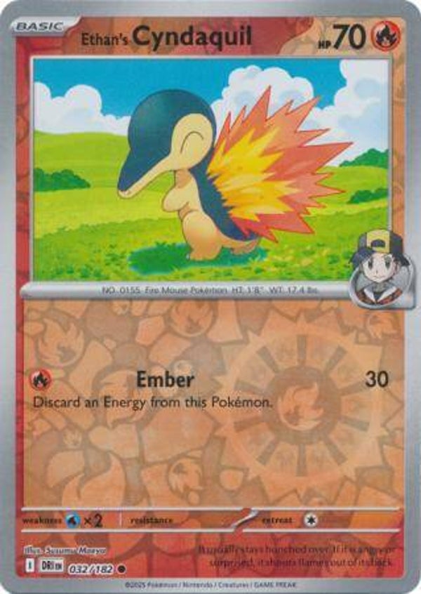 Ethan's Cyndaquil 032/182 Reverse Holo Destined Rivals