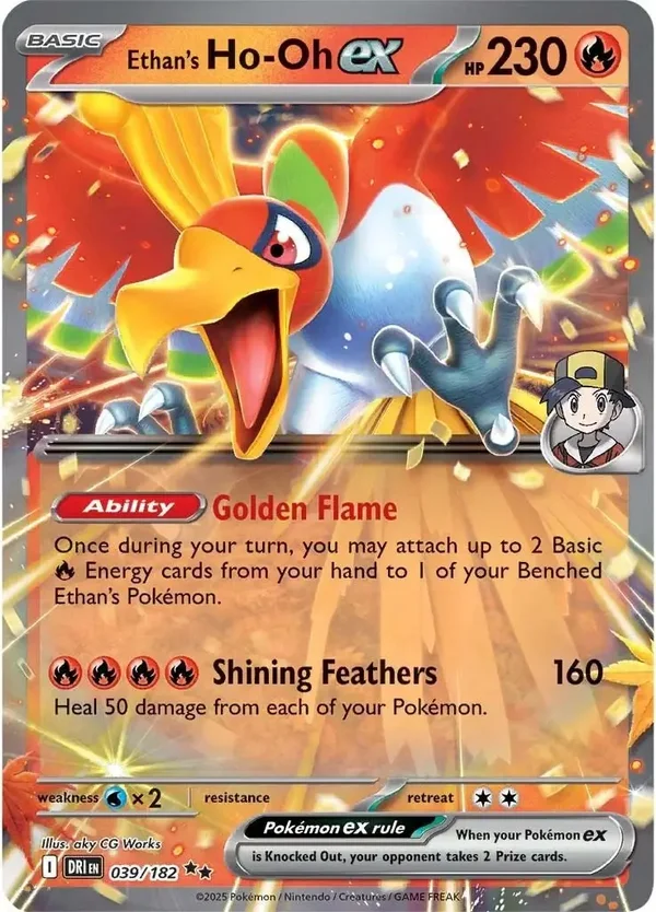 Ethan's Ho-Oh EX 039/182 Destined Rivals