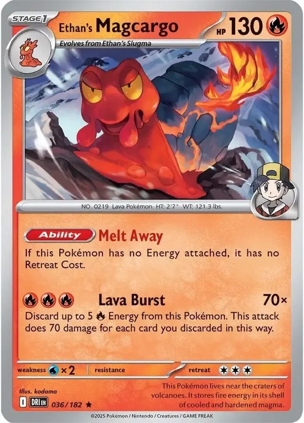 Ethan's Magcargo 036/182 Holo Destined Rivals