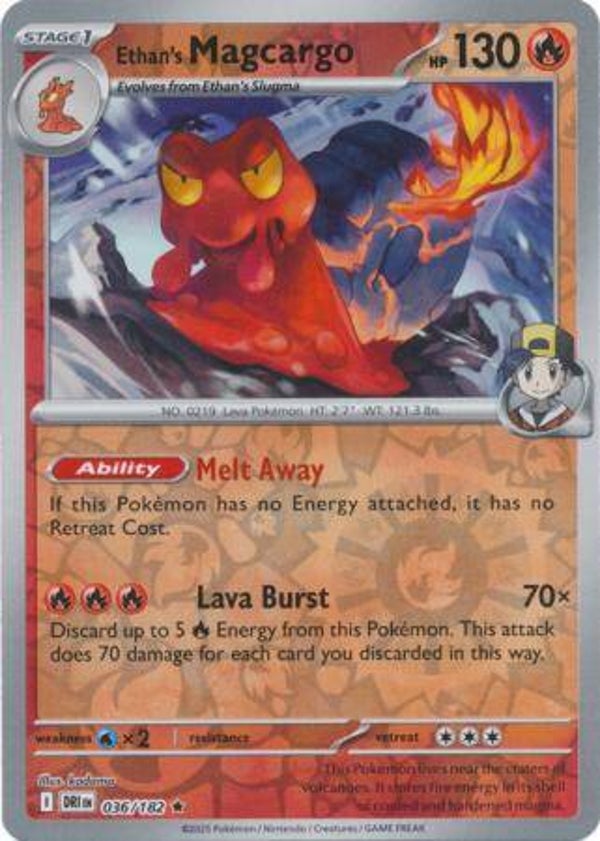 Ethan's Magcargo 036/182 Reverse Holo Destined Rivals