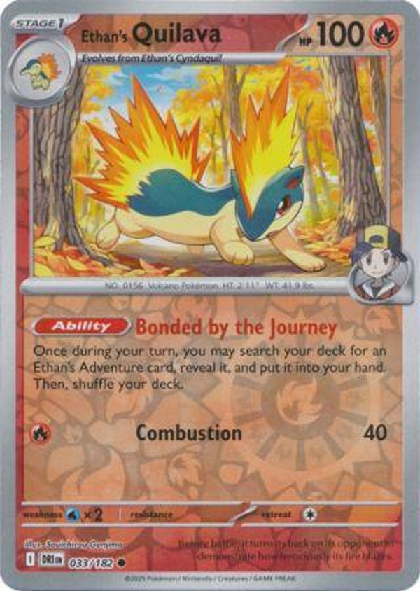 Ethan's Quilava 033/182 Reverse Holo Destined Rivals