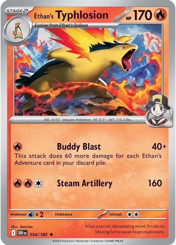 Ethan's Typhlosion 034/182 Holo Destined Rivals