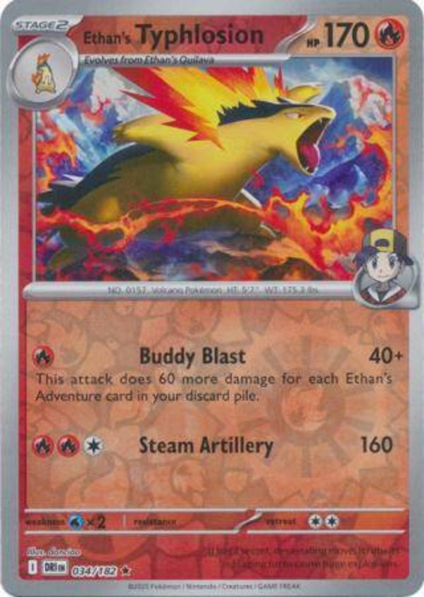 Ethan's Typhlosion 034/182 Reverse Holo Destined Rivals