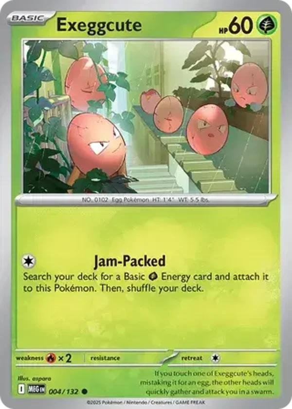 Exeggcute 004/132 Reverse Holo Mega Evolution
