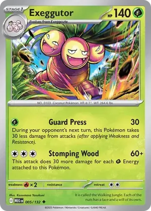 Exeggutor 005/132 Reverse Holo Mega Evolution