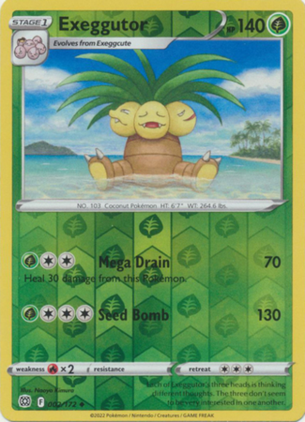 Exeggutor 002/172 reverse holo Brilliant Stars