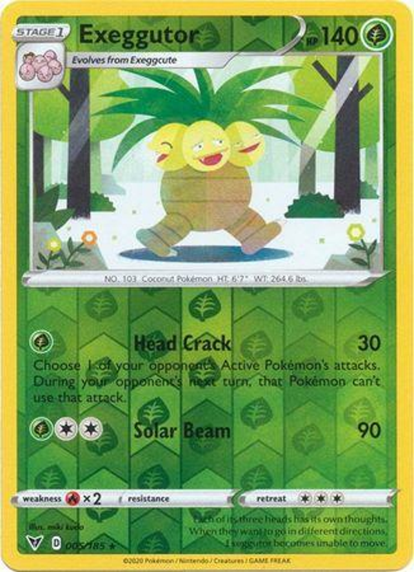 Exeggutor 005/185 reverse holo Vivid Voltage
