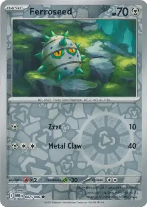 Ferroseed 068/086 Reverse Holo White Flare