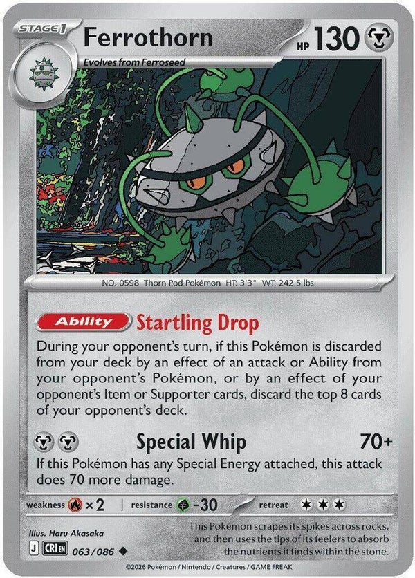 Ferrothorn 063/086 reverse holo Chaos Rising
