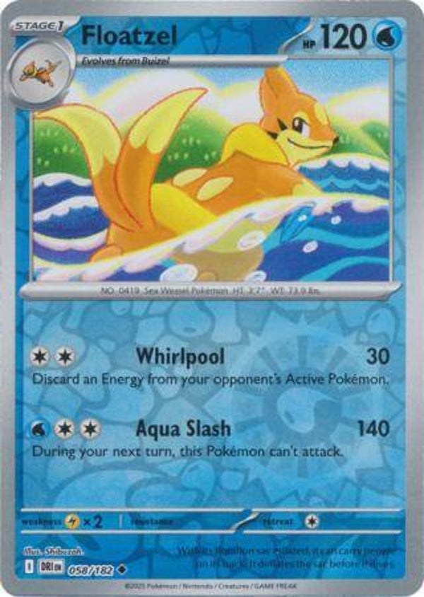 Floatzel 058/182 Reverse Holo Destined Rivals