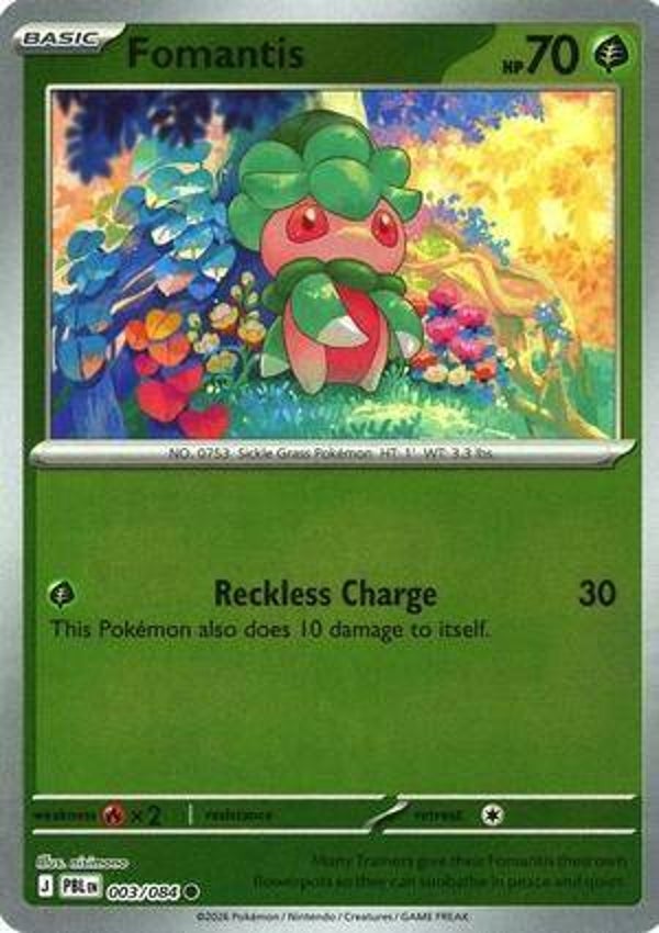 Fomantis 003/084 reverse holo Pitch Black