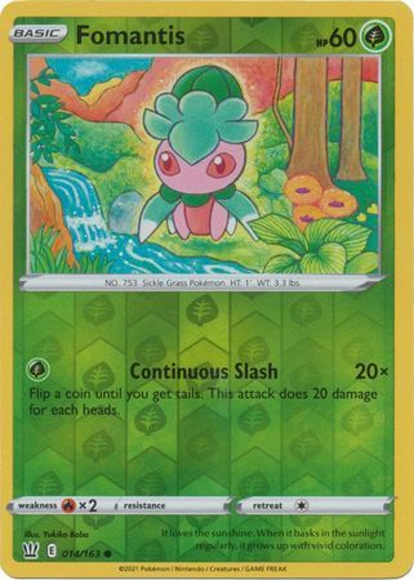 Fomantis 014/163 reverse holo Battle Styles