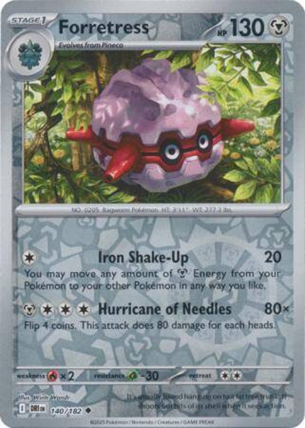 Forretress 140/182 Reverse Holo Destined Rivals