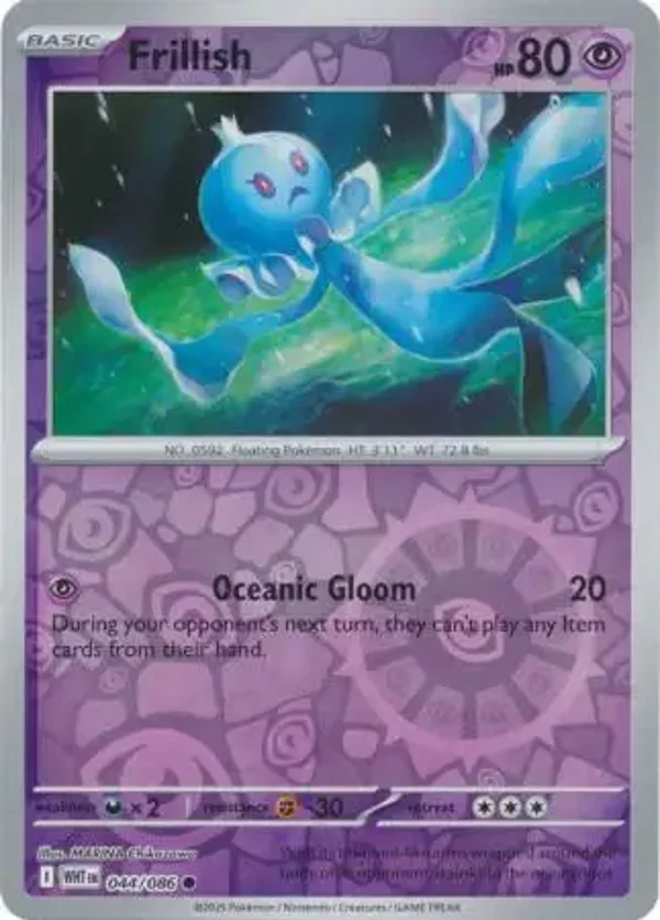 Frillish 044/086 Reverse Holo White Flare