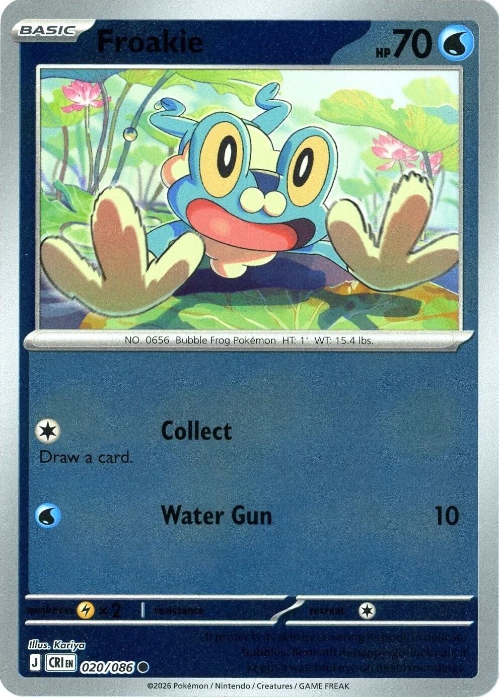 Froakie 020/086 reverse holo Chaos Rising