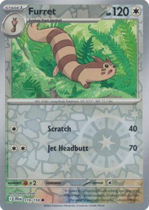 Furret 119/159 Reverse Holo Journey Together