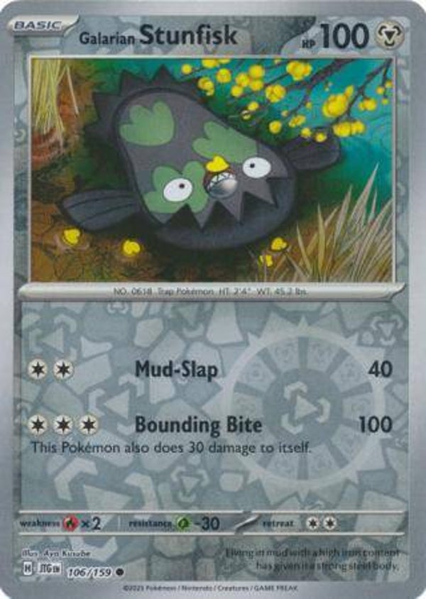 Galarian Stunfisk 106/159 Reverse Holo Journey Together