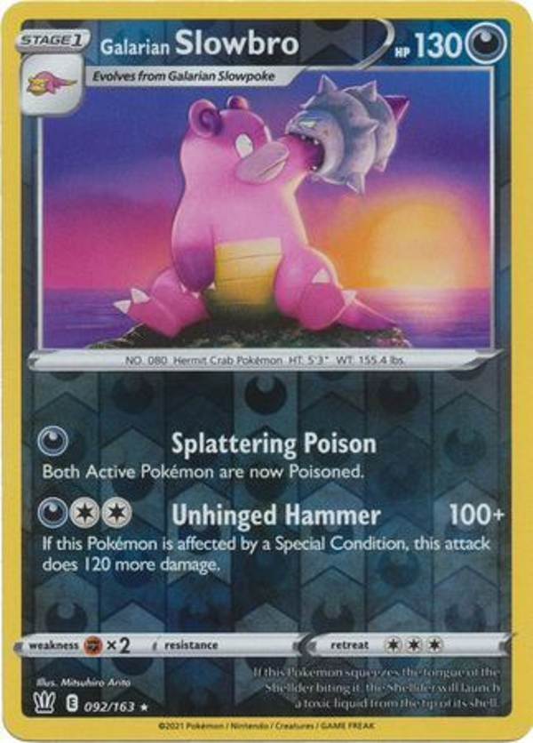 Galarian Slowbro 092/163 reverse holo Battle Styles