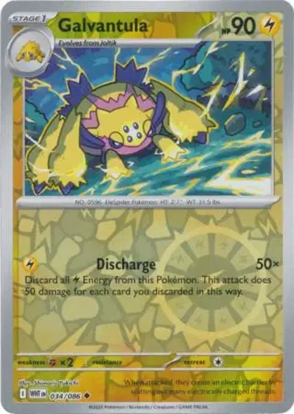Galvantula 034/086 Reverse Holo White Flare