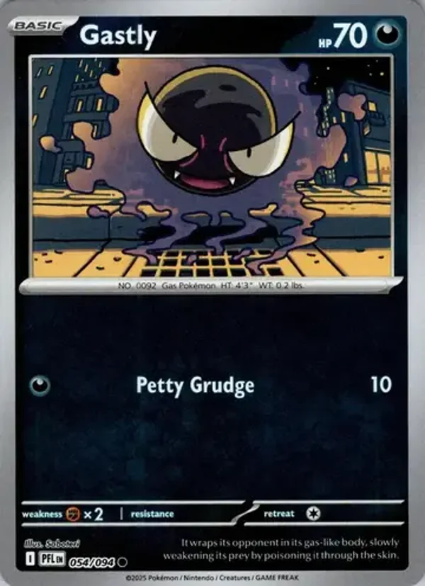 Gastly 054/094 Reverse Holo Phantasmal Flames