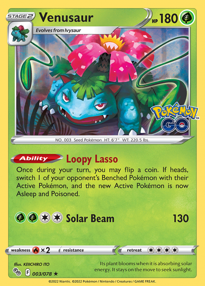 Venusaur 003/078 Holo Pokémon Go