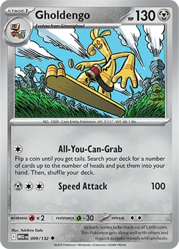 Gholdengo 099/132 Reverse Holo Mega Evolution