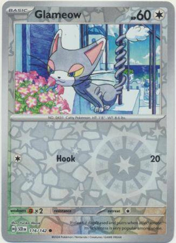 Glameow 116/142 Reverse Holo Stellar Crown