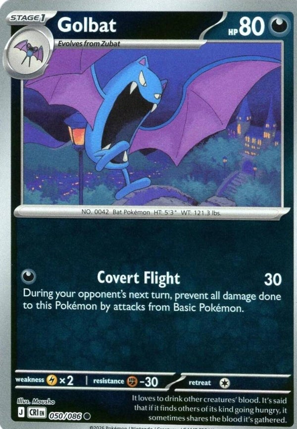 Golbat 050/086 reverse holo Chaos Rising