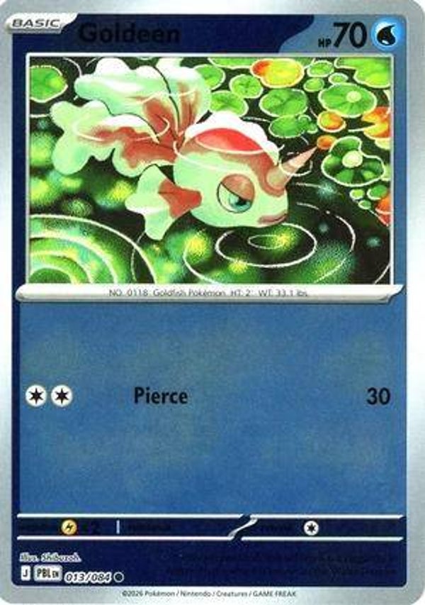 Goldeen 013/084 reverse holo Pitch Black