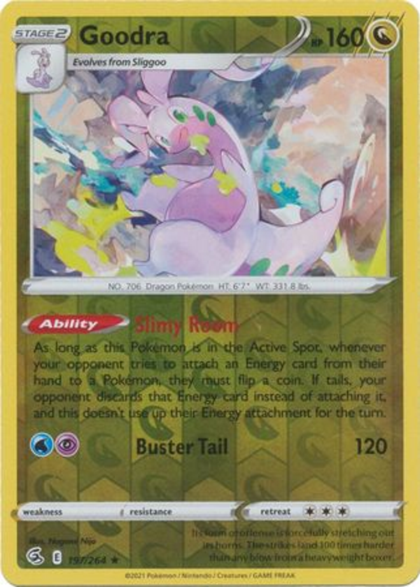 Goodra 197/264 reverse holo (Fusion Strike)