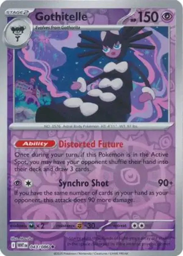 Gothitelle 043/086 Reverse Holo White Flare