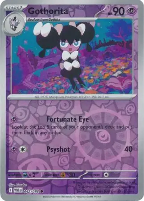 Gothorita 042/086 Reverse Holo White Flare