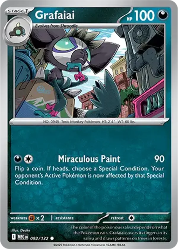 Grafaiai 092/132 Reverse Holo Mega Evolution