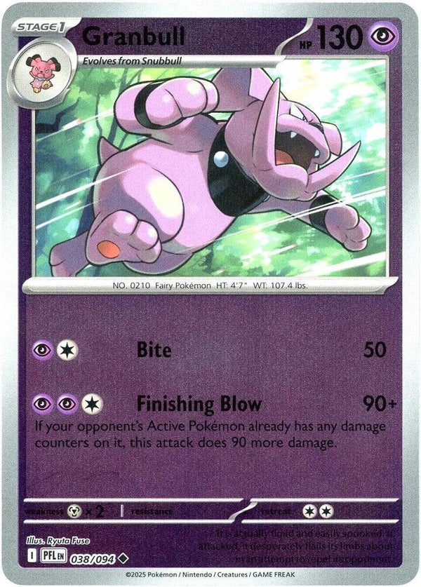 Granbull 038/094 Reverse Holo Phantasmal Flames