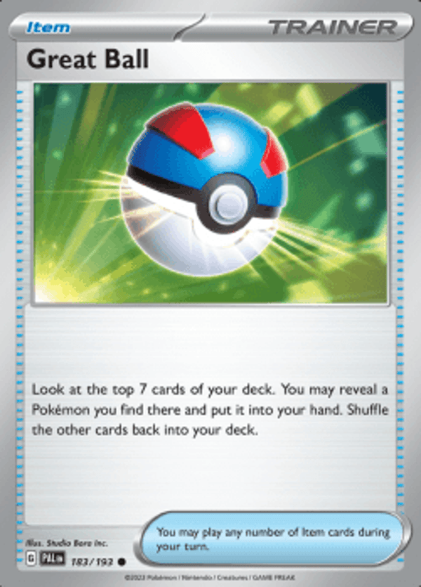 Great Ball 183/193 reverse holo Paldea evolved