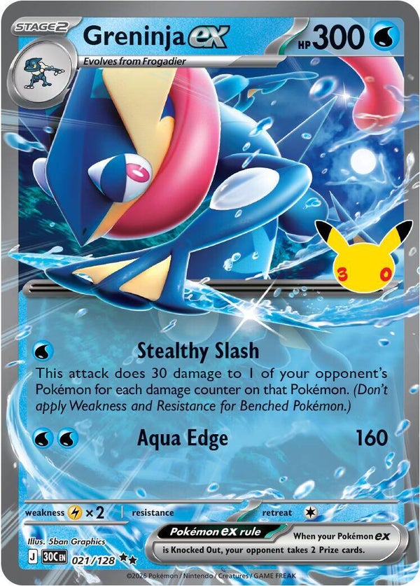 Greninja EX 021/128 30th Anniversary