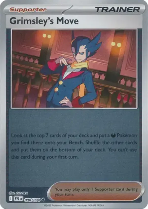 Grimsley's Move 090/094 Reverse Holo Phantasmal Flames