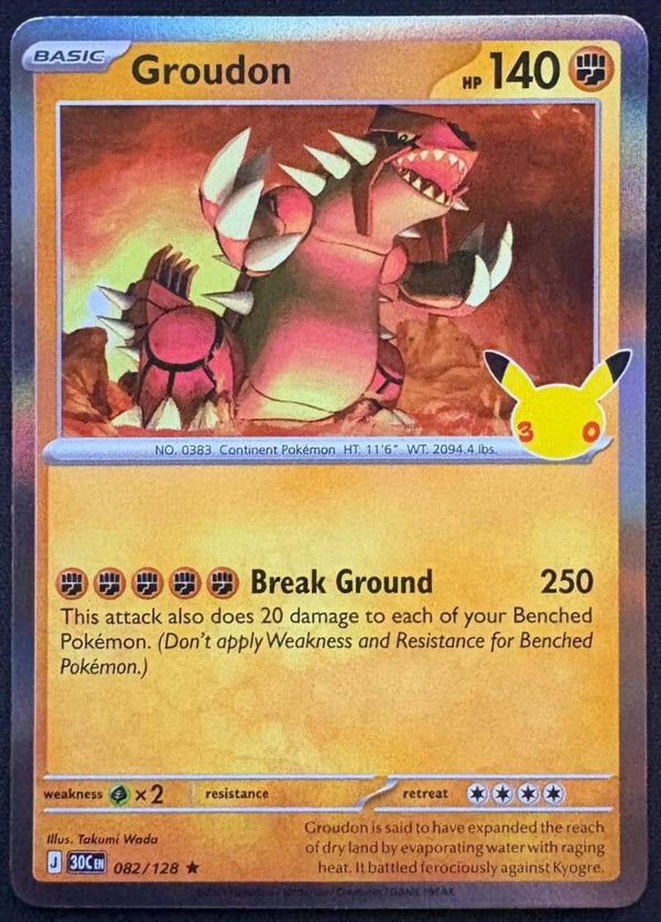 Groudon 082/128 holo 30th Anniversary