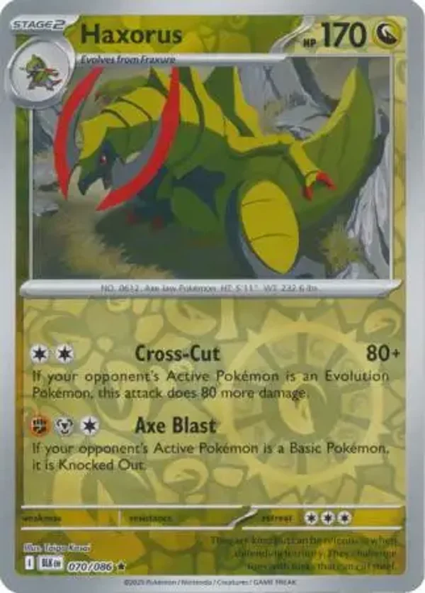Haxorus 070/086 Reverse Holo Black Bolt