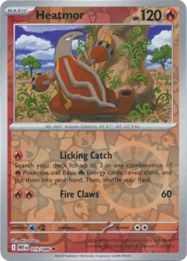 Heatmor 019/086 Reverse Holo White Flare