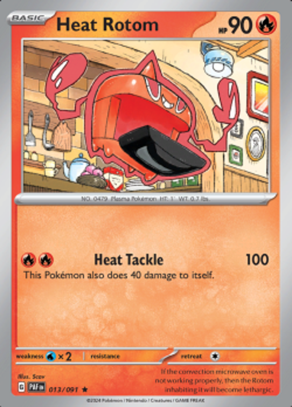 Heat Rotom 013/091 reverse holo Paldean Fates