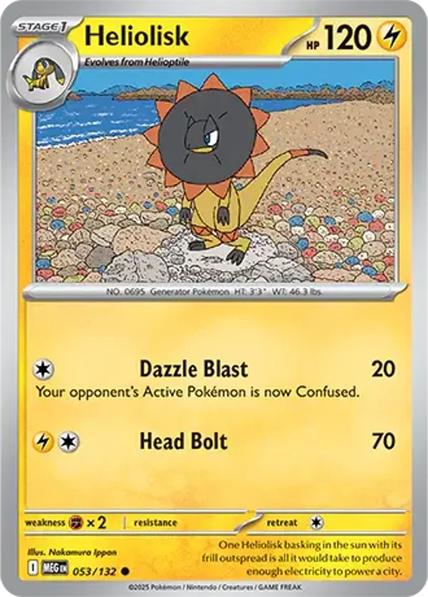 Heliolisk 053/132 Reverse Holo Mega Evolution
