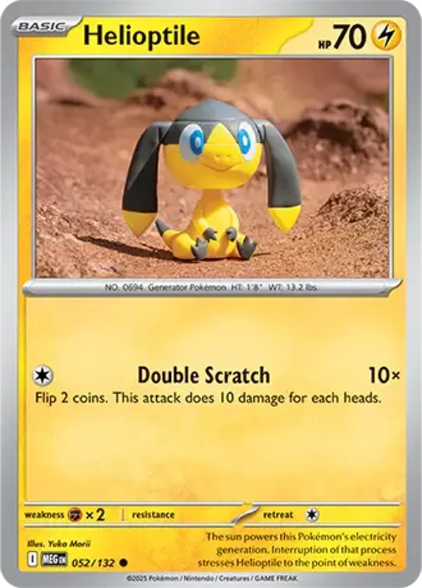 Helioptile 052/132 Reverse Holo Mega Evolution