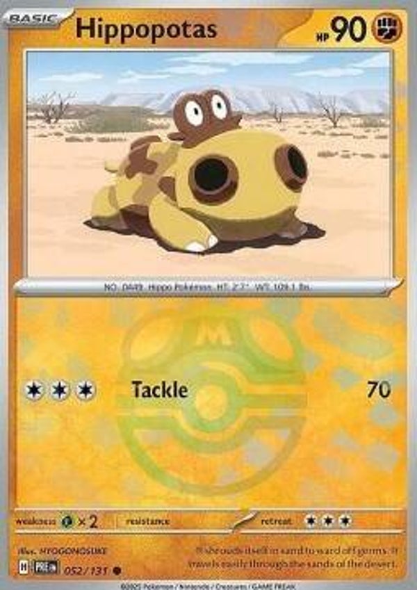 Hippopotas 052/131 Masterball Prismatic Evolutions