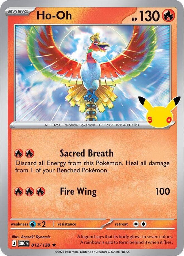 Ho-Oh 012/128 holo 30th Anniversary