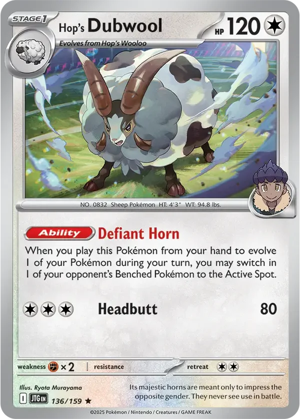 Hop's Dubwool 136/159 Holo Journey Together