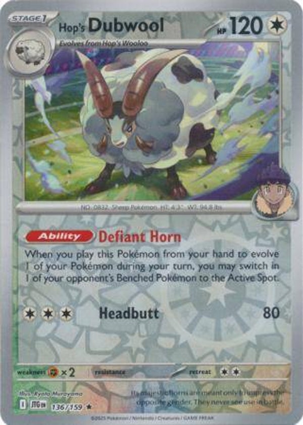 Hop's Dubwool 136/159 Reverse Holo Journey Together