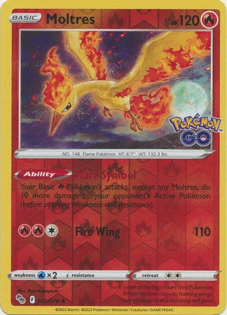 Moltres 012/078 Reverse Holo Pokémon Go