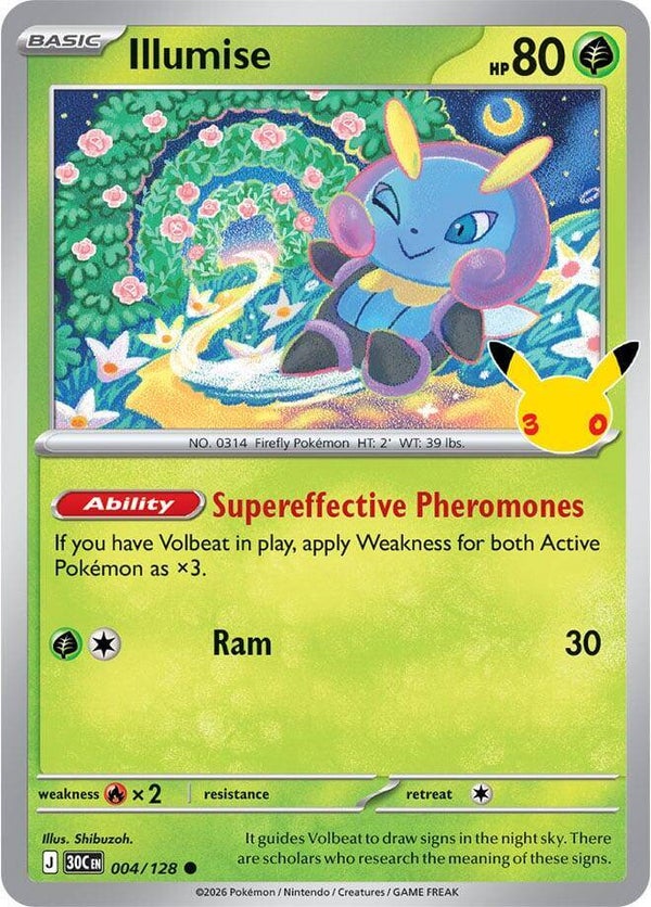 illumise 004/128 holo 30th Anniversary
